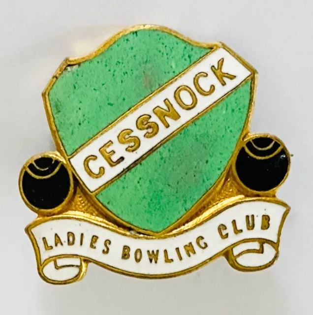 Cessnock Ladies Bowling Club Badge Pin Rare Vintage (L2)