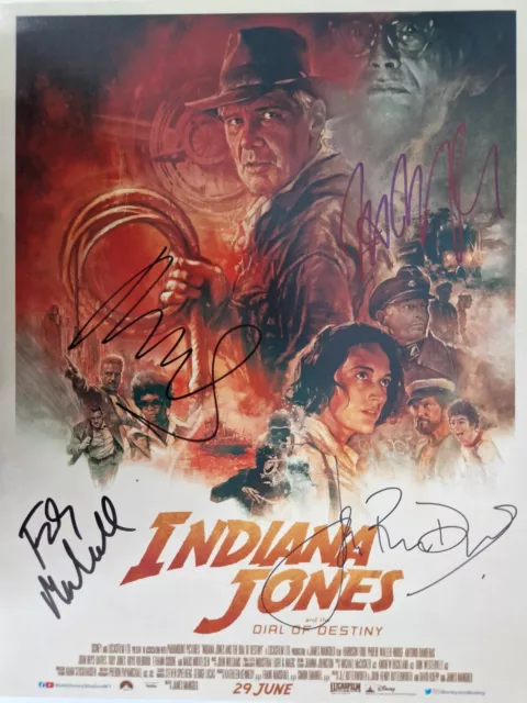 Indiana Jones Multi Cast Signed 11x14 AFTAL#217 OnlineCOA