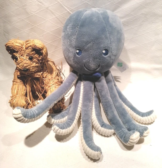 ⭐⭐⭐ DOUDOU PELUCHE TEX PIEUVRE BLEUE BLANCHE 30 Cm NEUF*