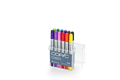 12 COPIC® Ciao Layoutmarker farbsortiert 1,0 + 6,0 NEW