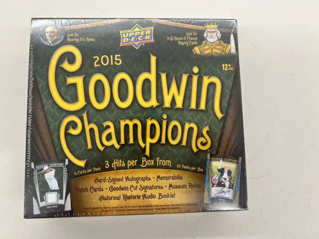 2015 Upper Deck Goodwin Champions Factory Sealed Unopened Hobby Box