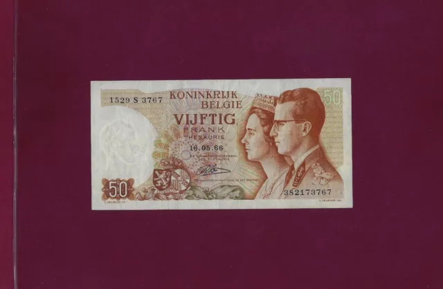 Belgium 50 Francs 1966 P-139 Xf