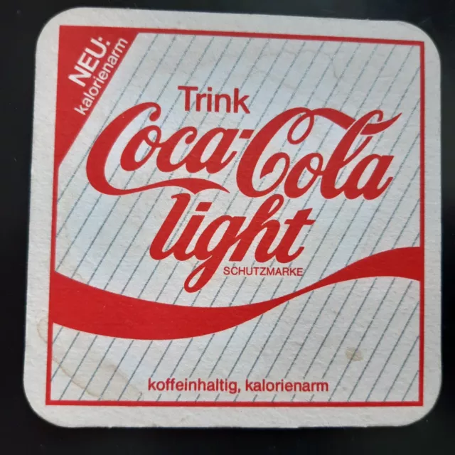 alter Bierdeckel Reklame Coca Cola Light beidseitig gleich