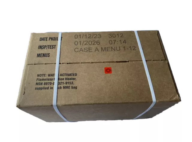 MRE - Meals Ready to Eat - US ARMY, Case A, Insp. Date 01/2026, 12-Menüs - USA