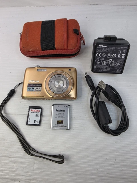 NIKON COOLPIX S4150 14MP Digital Camera Working Nikkor 5x Zoom VGC