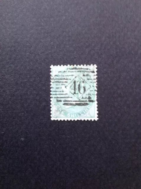 GB QV SG72 1s Green watermark Emblems, Very Good Used. Cat £350.