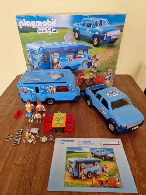 PLAYMOBIL Family Fun Family With Car And Caravan 9502 Camping Holiday