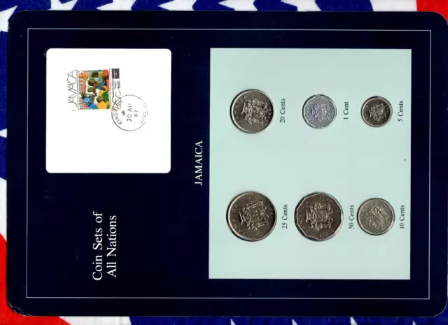 Coin Sets of All Nations Jamaica all 1986 but 1 cent 1983 UNC