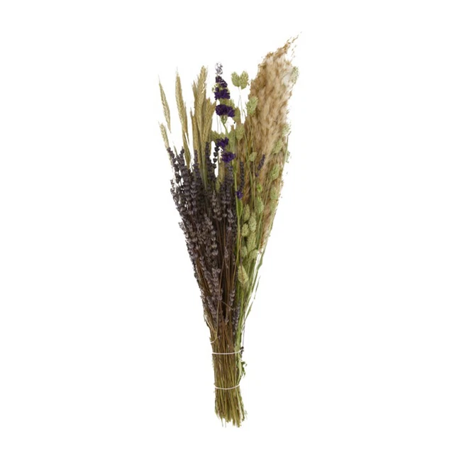 Essiccato Bouquet di Fiori Natura - Lunghezza: 79 CM