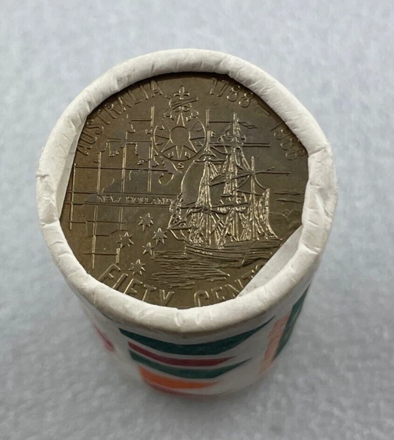 1988 AUSTRALIAN 50 Cent Royal Australian Mint Roll In Tube ...