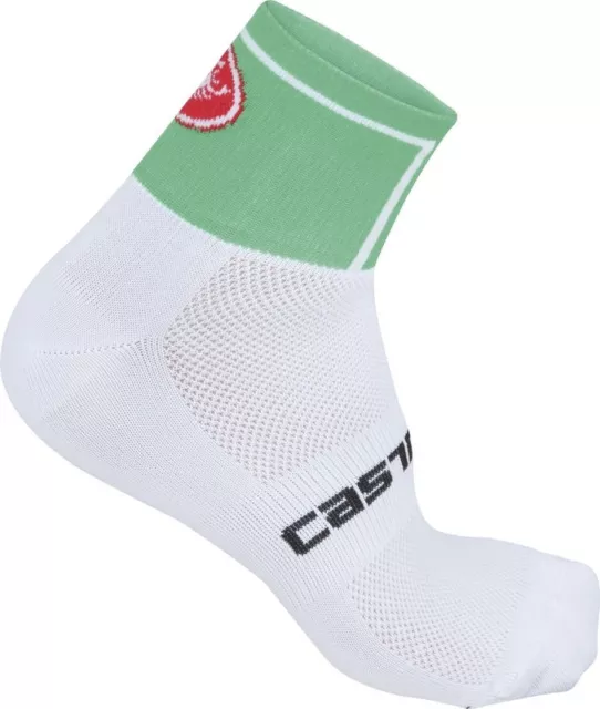 CALZINI CASTELLI VELOCISSIMO 6 SOCKS colore BIANCO-VERDE