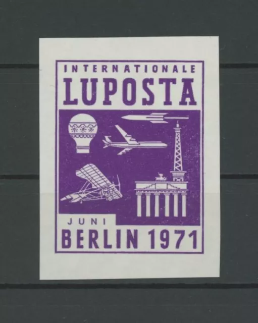 BERLIN LUPOSTA 1971 LUFTFAHRT OTTO LILIENTHAL BALLON RAKETE FLUGZEUG h5949