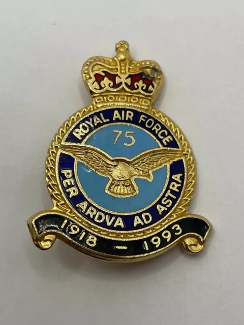 Raf Qc Lapel Badge - 75 Years 1918 - 1993 (A)