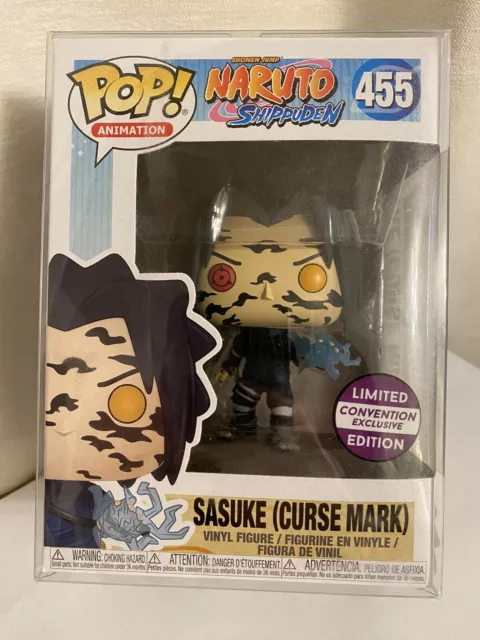 Funko Pop! Naruto Sasuke Curse Mark #455 LE Convention Exclusive W/Protector