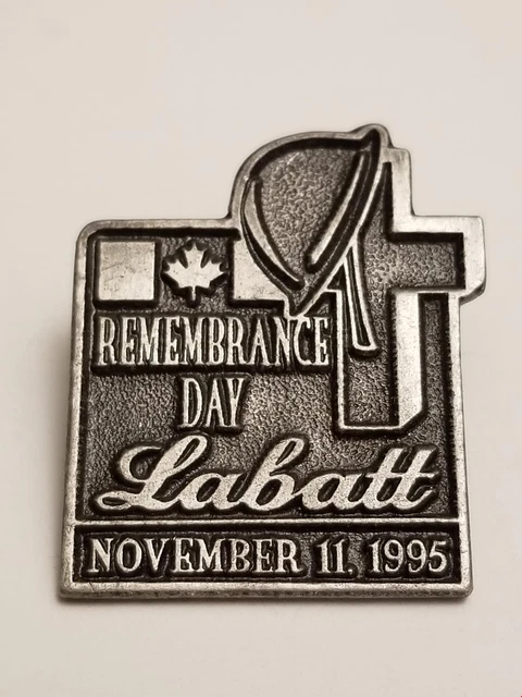 Remembrance Day Labatt November 11 1985 Lapel Pin 1558
