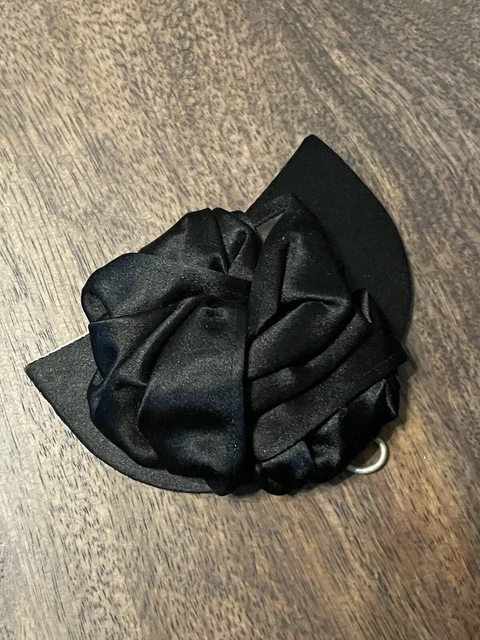 Antike Seidenschleife edwardianisch um 1900 true vintage Schwarz