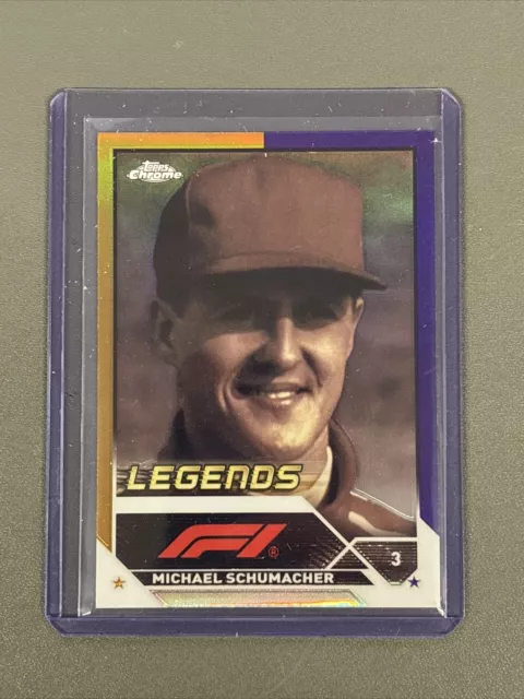 2023 Topps Chrome F1 Formula 1 Michael Schumacher #199 Gold Purple SP