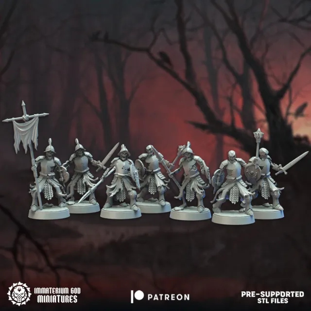 Enraged skeletons 7 models Undead Immaterium God Miniatures