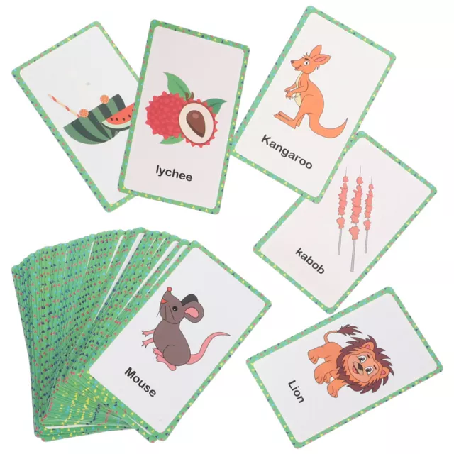 1 juego de tarjetas educativas, alfabetos en inglés, tarjetas de aprendizaje para niños y