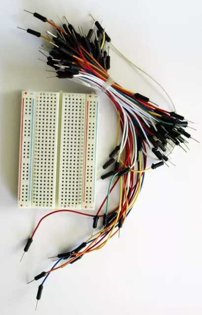 Solderless Prototype Breadboard 400 or 830 Tie Points + optional 65 Jumper Wires 2