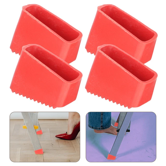 4 Pcs Ladder Rubber Feet Replacement Square Rubber Ladder Feet Covers