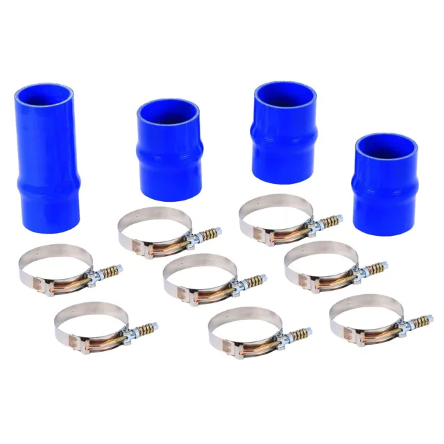Fit 2003-2007 Dodge Cummins Intercooler Boot Kit Silicone Hose with Clamps Blue