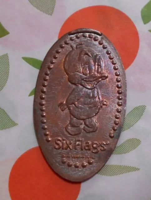 Six Flags Over Georgia elongated penny GA USA cent Daffy Duck Kids souvenir coin