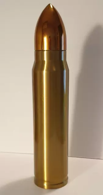 Bullet Shaped 1 Litre Vacuum Bottle Rifle Cartridge by Rivers Edge Products USA