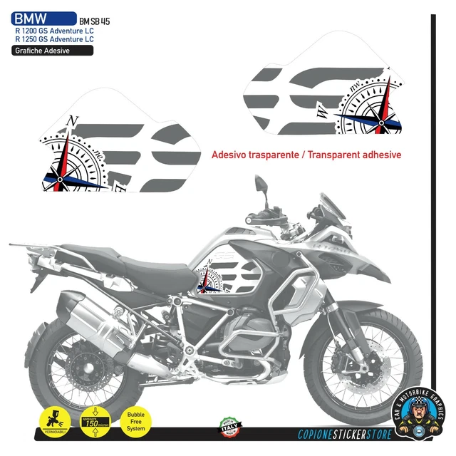 Aufkleber Für BMW R 1200/1250 GS Adventure – Seitentank, 2 Stück, Schwarz-rot-graphit