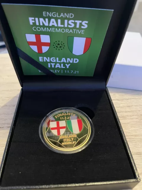 England Vs Italy Euro Cup Final Coin-Perfect Condition Coin-Slight Damage To Box