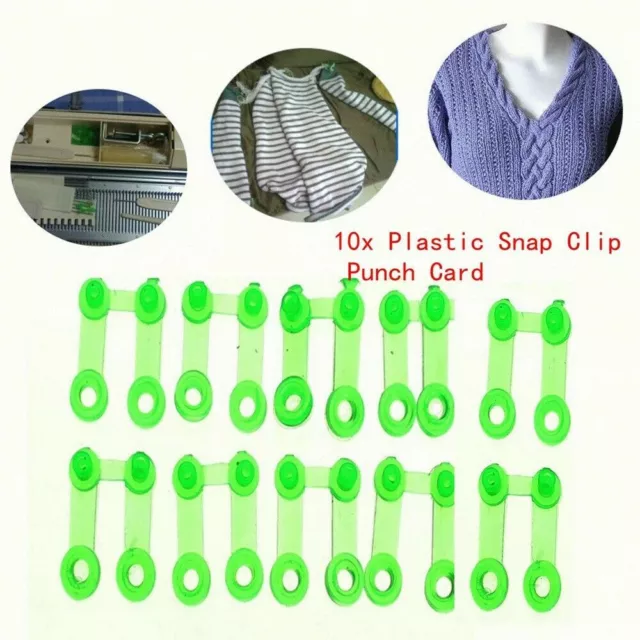 10 Pcs Punch Card Plastic Snap Clips For Brother KH881 KH891 Knitting Machine BS