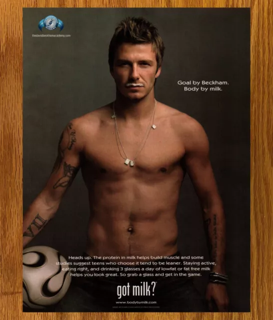 David Beckham Got Milk? - Video Game Print Ad / Poster Promo Art 2006