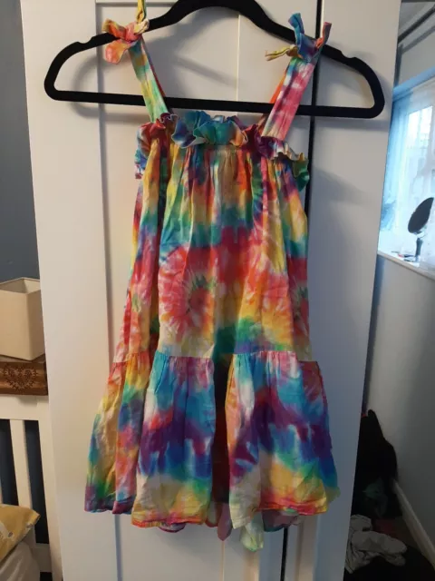 next rainbow tiedye dress age 6