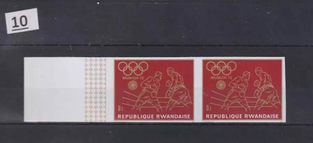 / 2X Rwanda 1972 - Mnh - Imperf - Olympics - Boxing