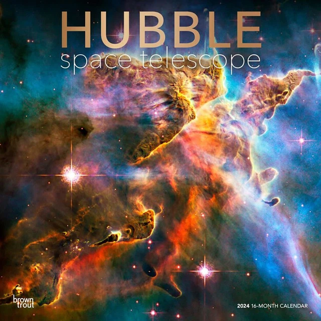 2024 CALENDAR HUBBLE Space Telescope 16Month Square Wall Browntrout
