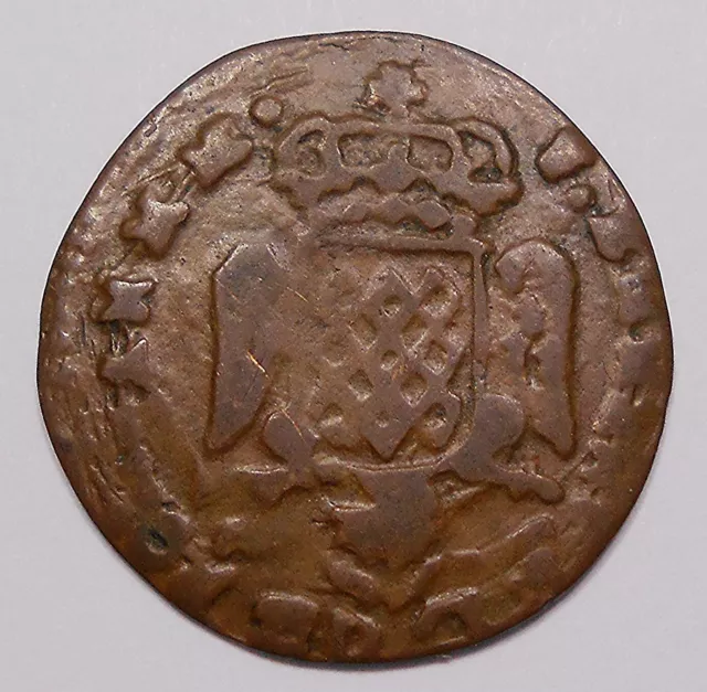 Malta 1786 10 Grani VG * RARE Type Sovereign Order Emmanuel de Rohan Copper Coin 2