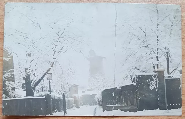 Brixton Windmill in heavy snow 1911 RP