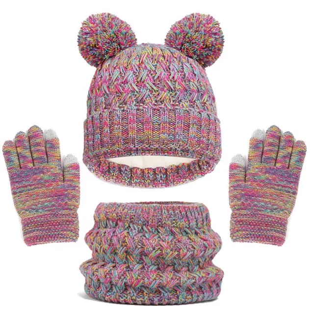 Coupe-vent Bonnet enfant Chaud Hiver Couverture Capuche Écharpe  Bébé Enfants