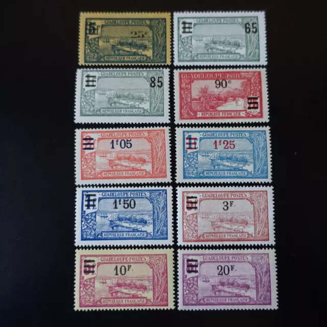 FRANCE COLONIE - GUADELOUPE N°89/98 NEUF ** LUXE MNH (2 timbres neuf *)