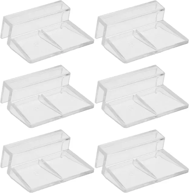 6Pcs Clear Color Acrylic Aquarium Fish Tank Glass Cover Clip Support Holder,6Mm