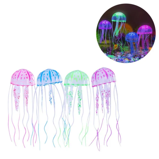 Glowing Effect Aquarium Floating Jelly Fish Tank Ornament Decoration