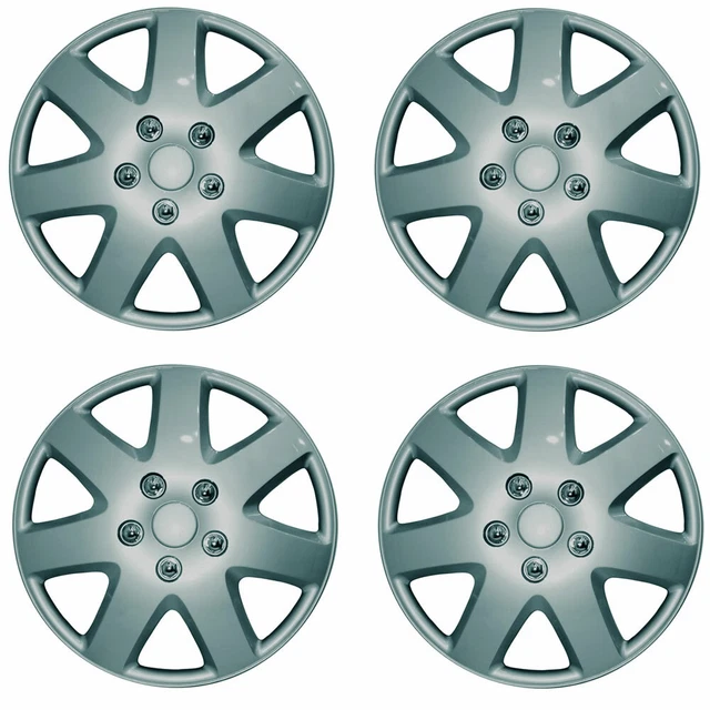 Set Of 4 X 14 Inch Silver Wheel Cover Trim Hub Cap Alloy Look 14"