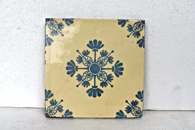 Antique Tile Minton's China Works Stock On Trent England Porcelain Collectibl K5
