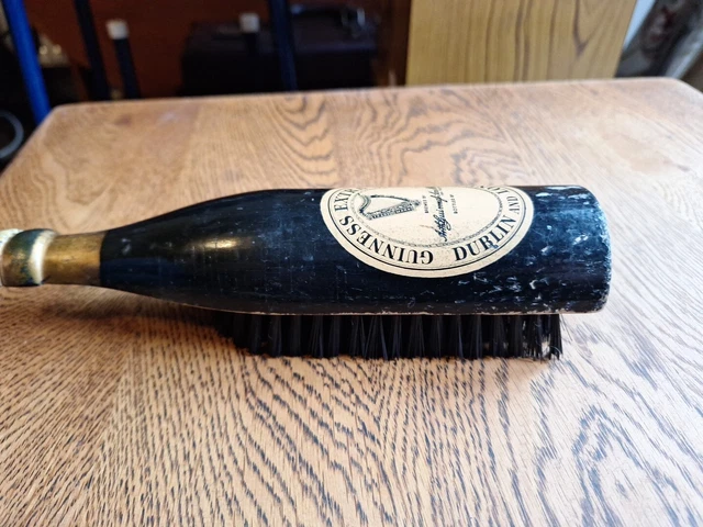 Vintage Guinness Bottle Shaped Advertising Clothes Brush.
