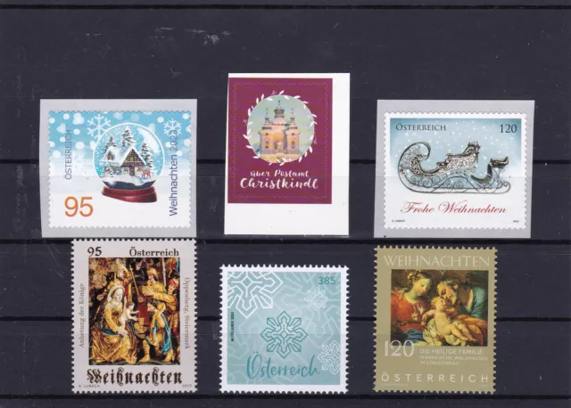 Österreich 2023 - Weihnachtsmarken + Zusatzmarke "Über Postamt Christkindl" **