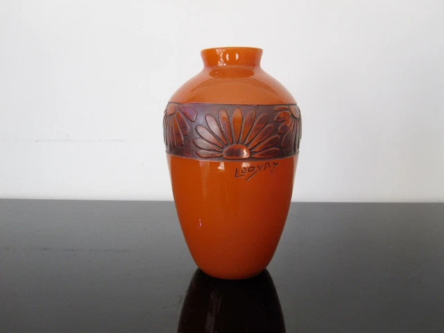 ANCIEN VASE en céramique motifs poissons signé EUR 45,00 - FR
