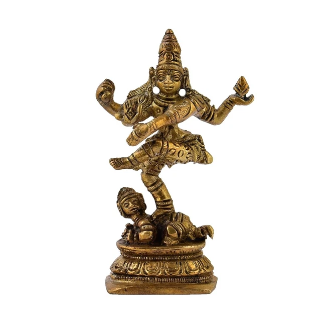 BRASS NATARAJA STATUE Lord Shiva Dancing Idol Decor Figurine Sculpture ...