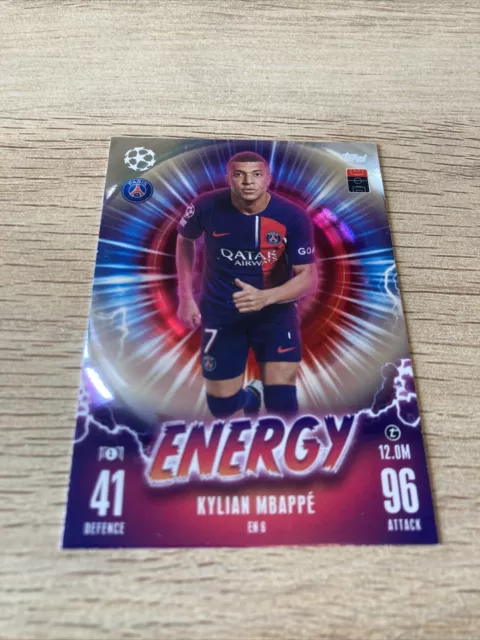 Match Attax 2023/24 23/24 Kylian Mbappe Energy Card No En6