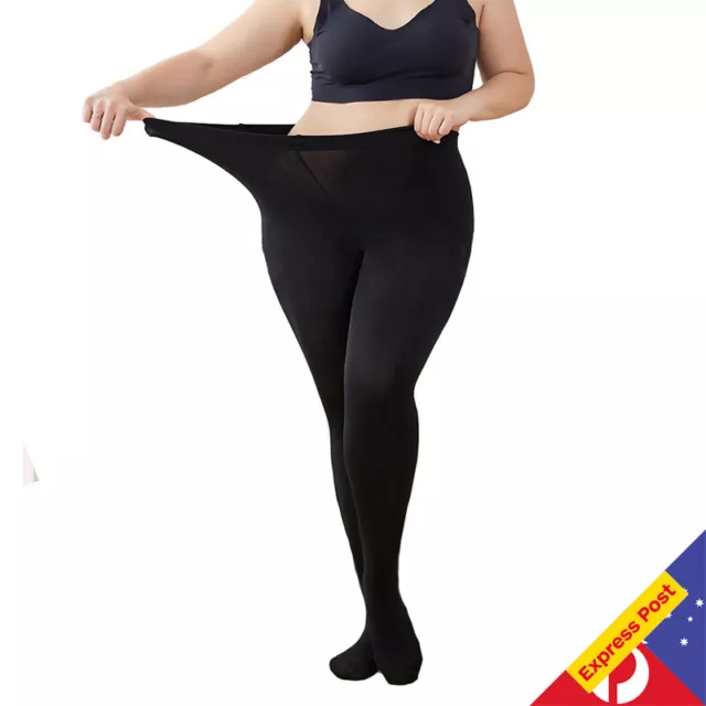 Women Plus Size Winter Thermal Pantyhose Warm Fleece High Waist Tights Stockings