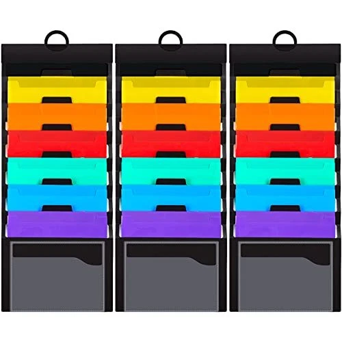 Cascading Wall Organizer A4 Size Wall File Organizer 6 Pockets Hanging File